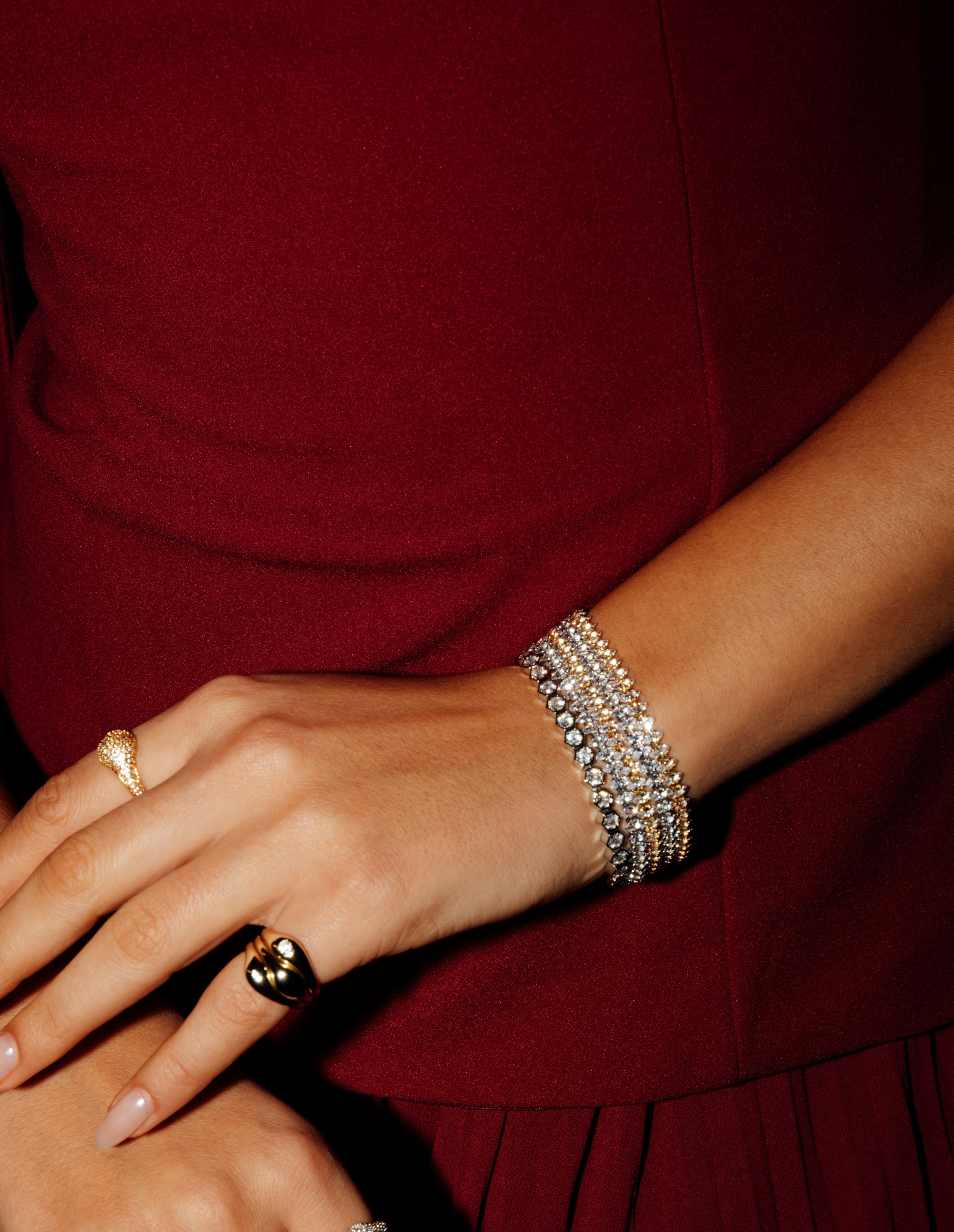 Olga - Tennis Bracelet (Silver)
